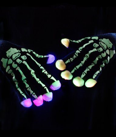 LED gloves skeleton