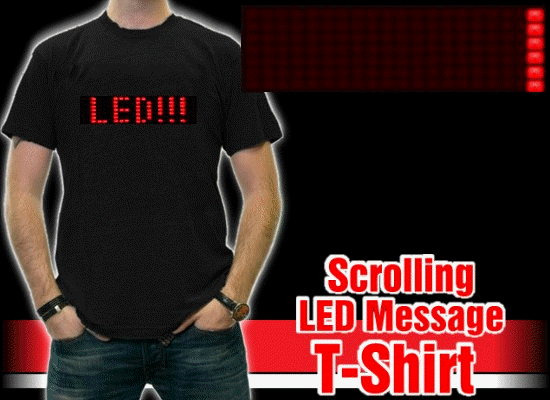 Microbe Gouverneur manipuleren LED T-shirt with scrooling display | LED t-shirts