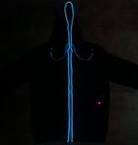 Neon flashing sweatshirt with headphones - blue