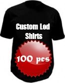 Custom led shirts package - 100 pcs