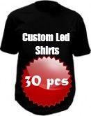 Custom led shirts package - 30 pcs