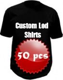 Custom led shirts package - 50 pcs