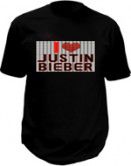 Justin bieber t-shirt - Flashing LED