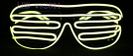 LED party waffle glasses - Yellow