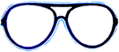 Neon glasses - Blue