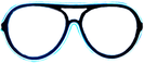 Neon glasses - White